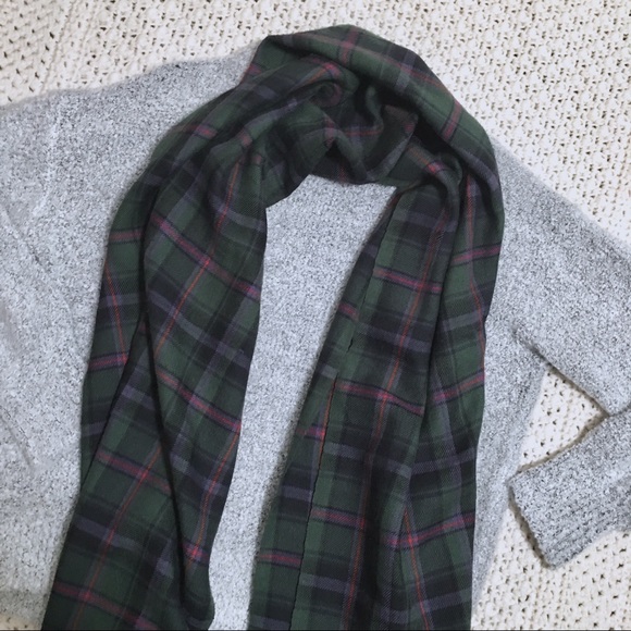 Eddie Bauer Wool Blend Plaid Scarf - Picture 1 of 3